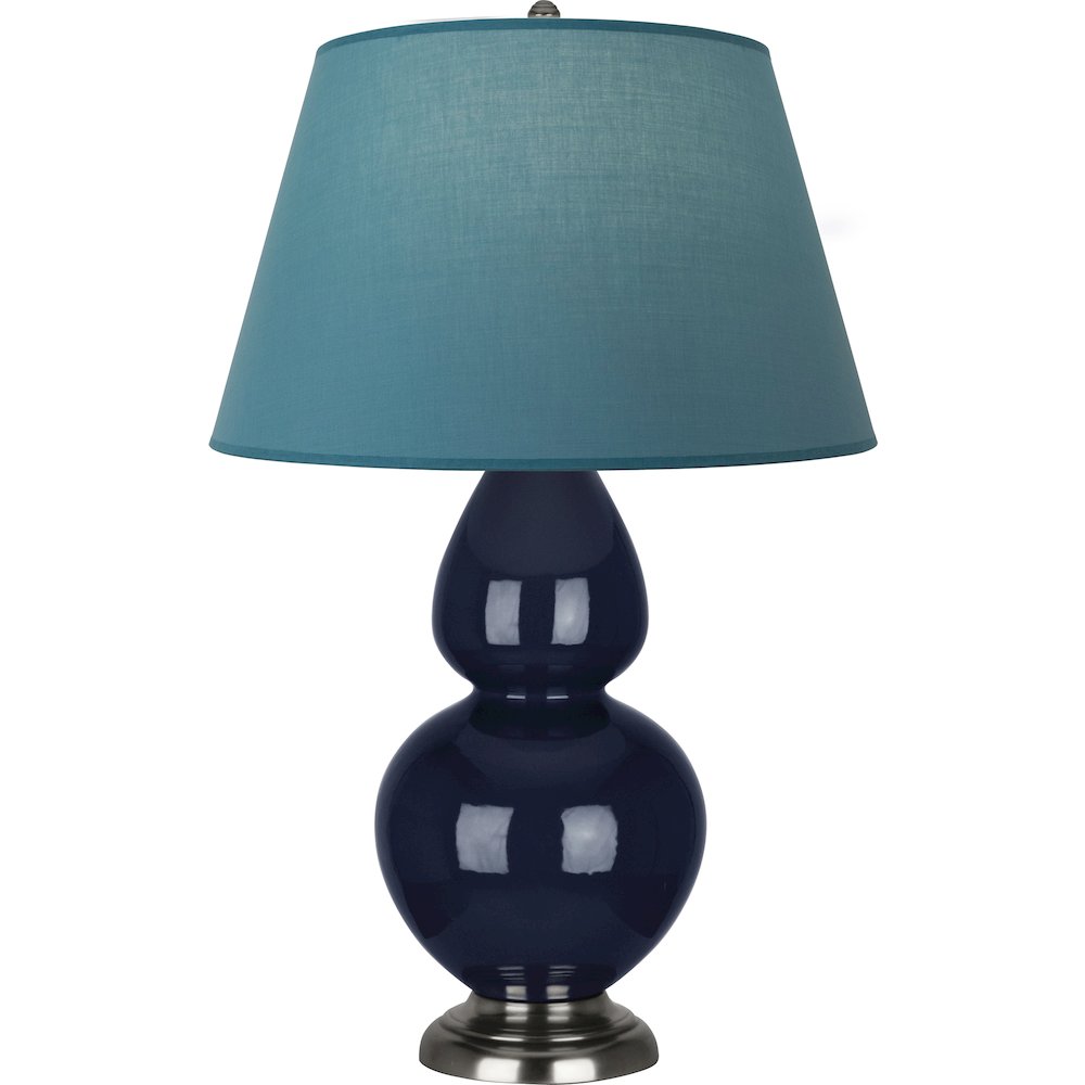 Midnight Double Gourd Table Lamp in Midnight Blue Glazed Ceramic Color