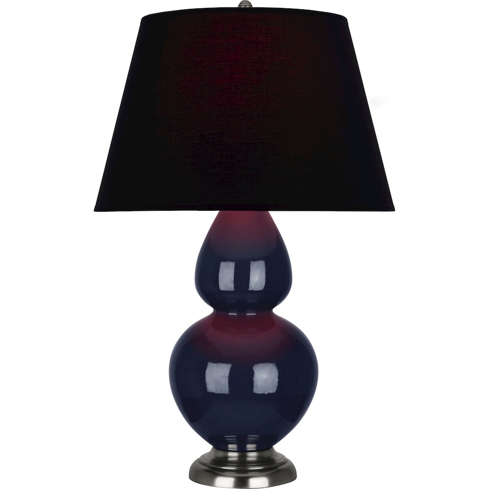 Midnight Double Gourd Table Lamp in Midnight Blue Glazed Ceramic Color
