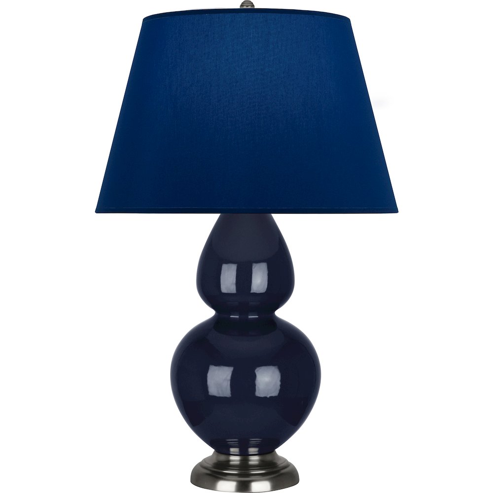 Midnight Double Gourd Table Lamp in Midnight Blue Glazed Ceramic Color