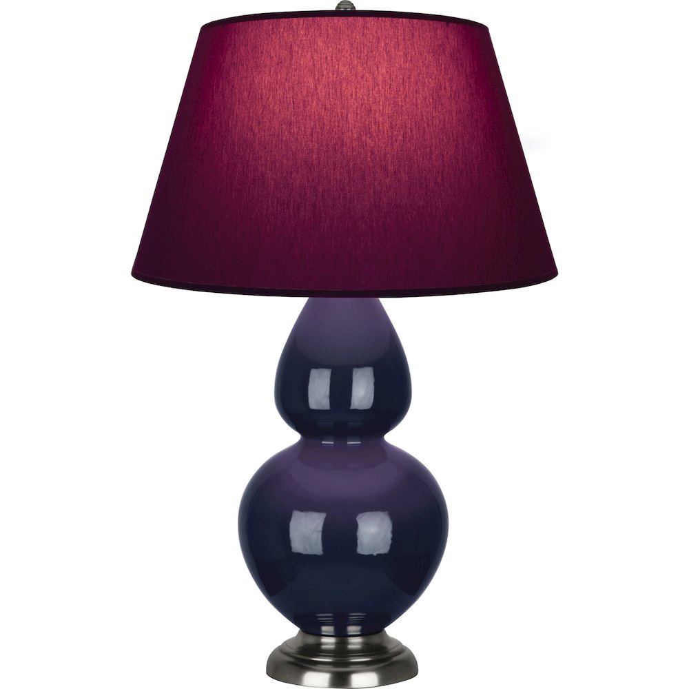 Midnight Double Gourd Table Lamp in Midnight Blue Glazed Ceramic Color