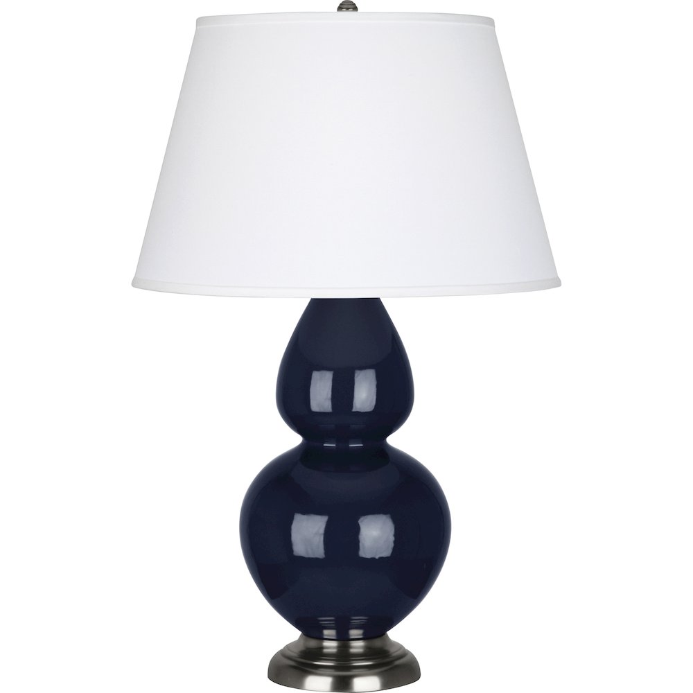 Midnight Double Gourd Table Lamp in Midnight Blue Glazed Ceramic Color