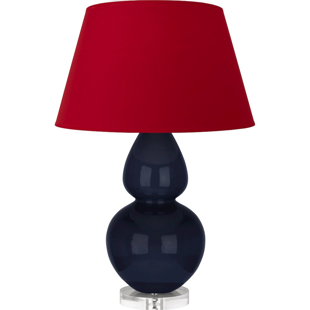 Midnight Double Gourd Table Lamp in Midnight Blue Glazed Ceramic Color