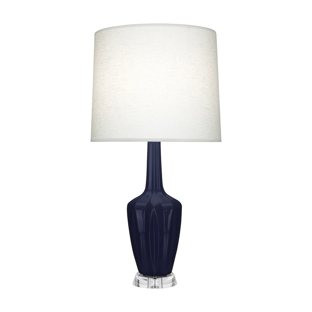 Midnight Emma Accent Lamp in Midnight Blue Glazed Ceramic Color