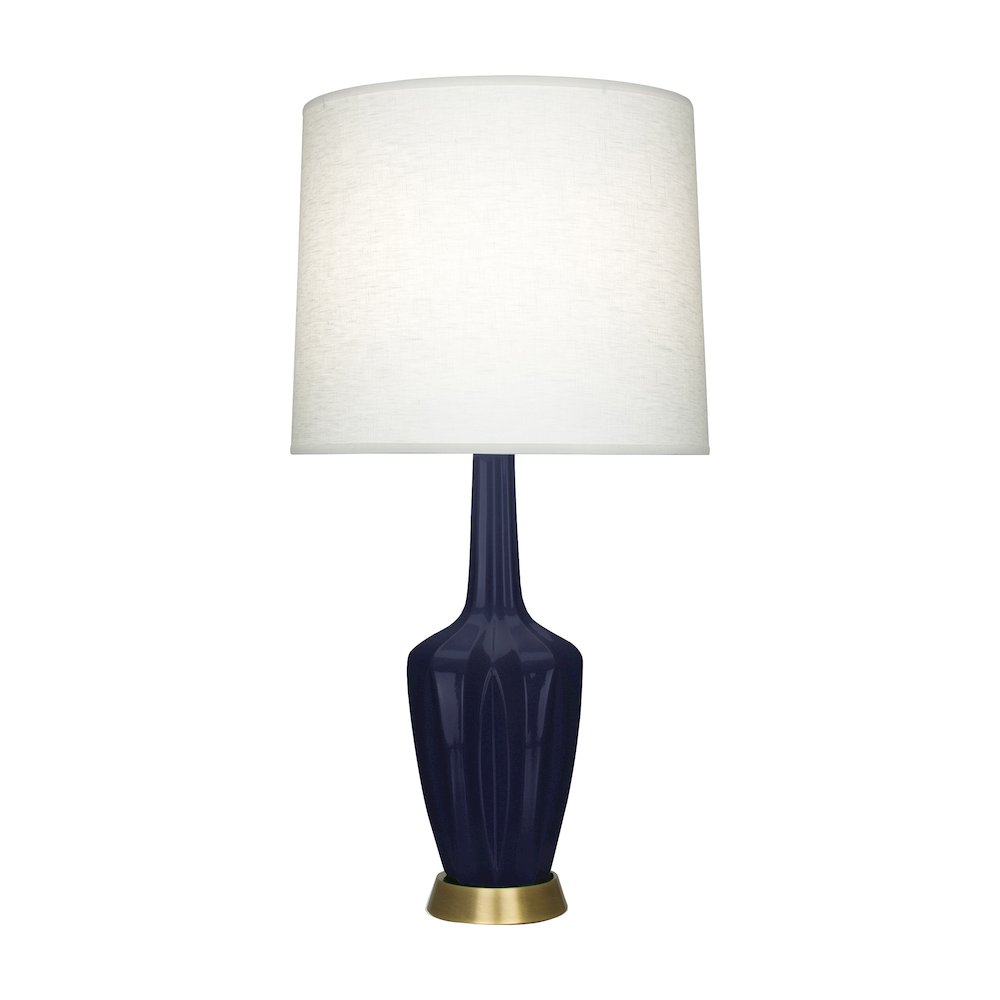 Midnight Emma Accent Lamp in Midnight Blue Glazed Ceramic Color