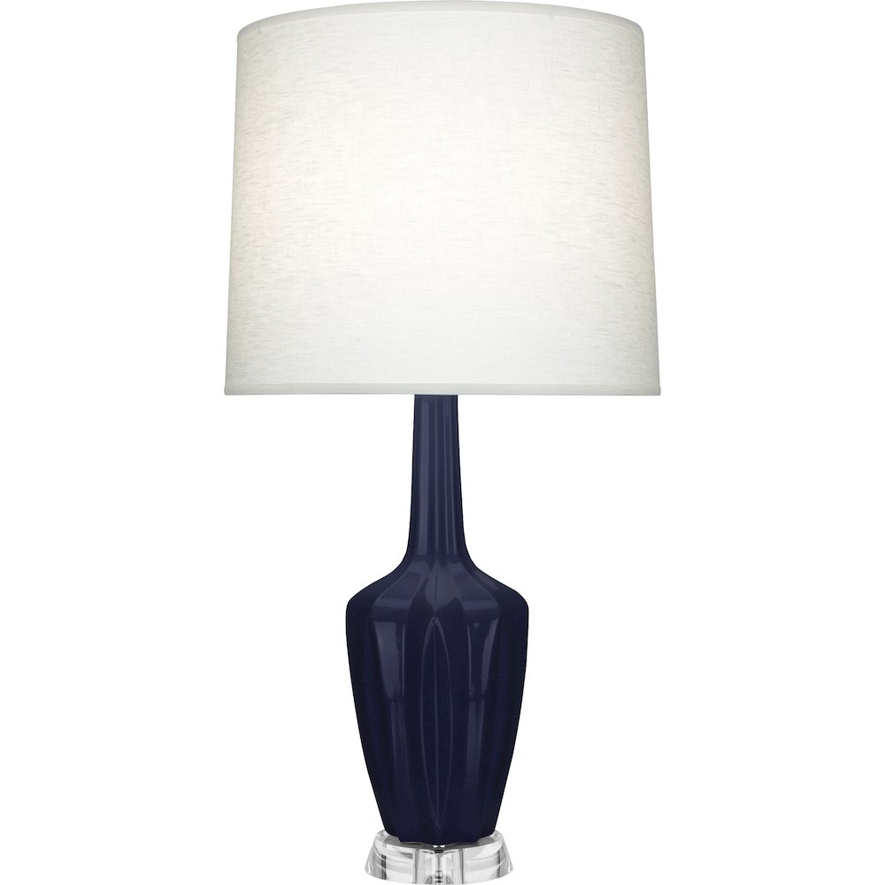 Midnight Emma Table Lamp in Midnight Blue Glazed Ceramic Color