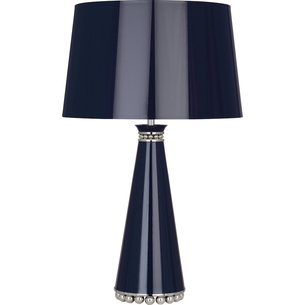 Pearl Table Lamp in Midnight Blue Lacquered Paint Color