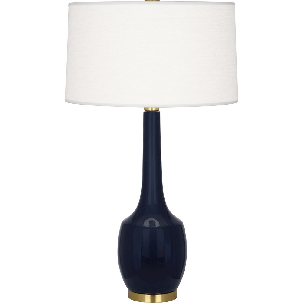 Midnight Delilah Table Lamp in Midnight Blue Glazed Ceramic Color