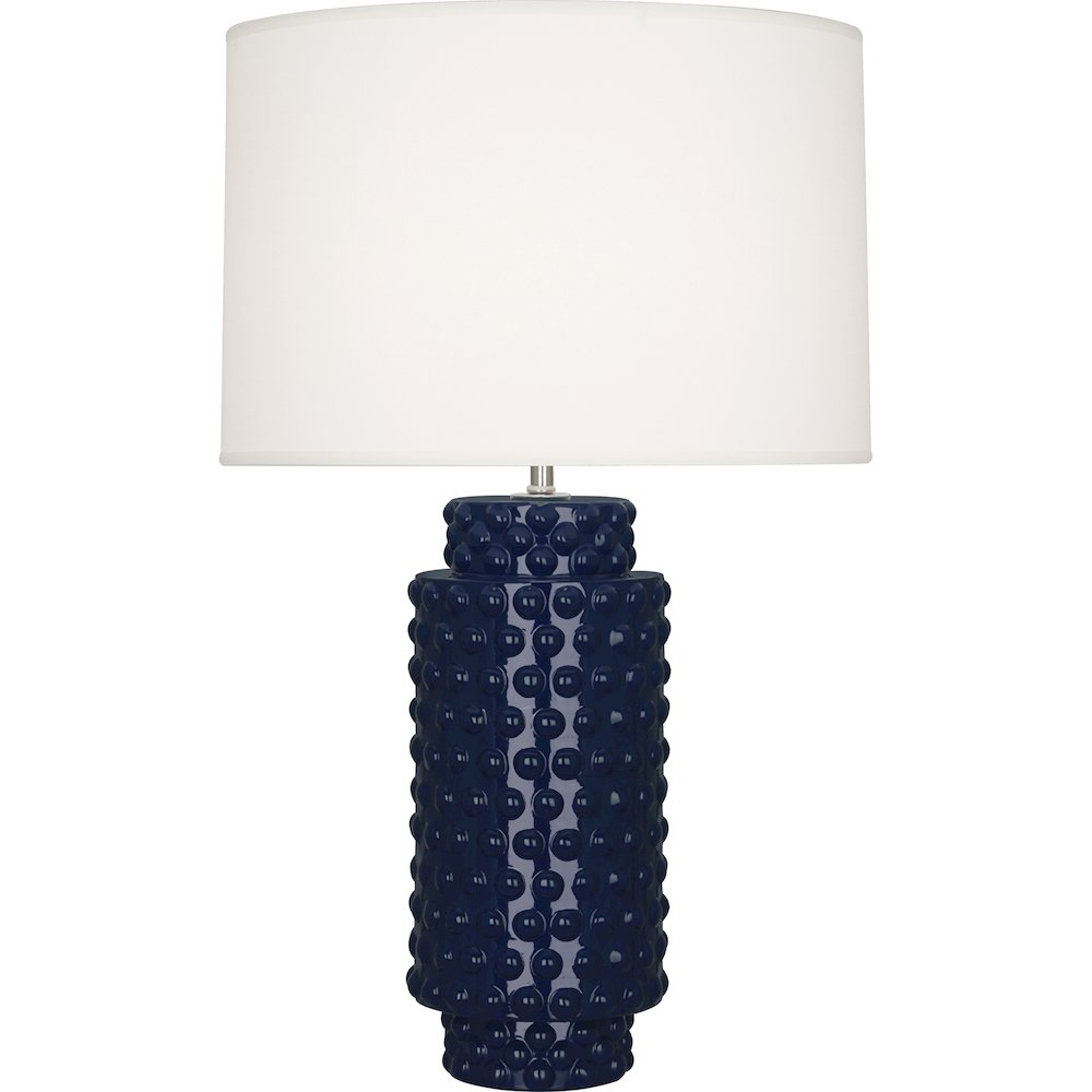 Midnight Dolly Table Lamp in Midnight Blue Glazed Textured Ceramic Color