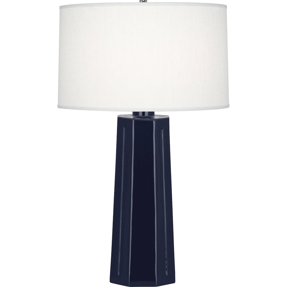 Midnight Mason Table Lamp in Midnight Blue Glazed Ceramic Color
