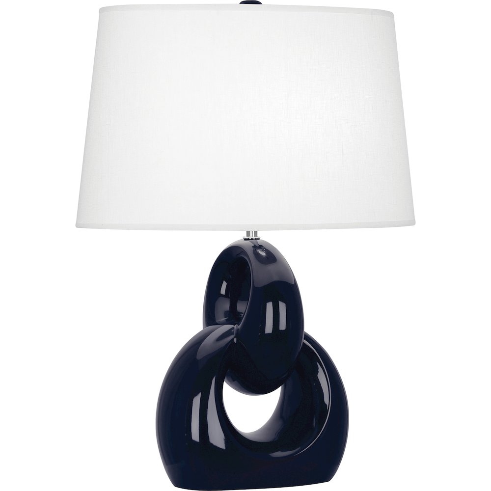 Midnight Fusion Table Lamp in Midnight Blue Glazed Ceramic Color