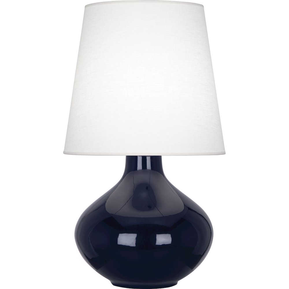 Midnight June Table Lamp in Midnight Blue Glazed Ceramic Color