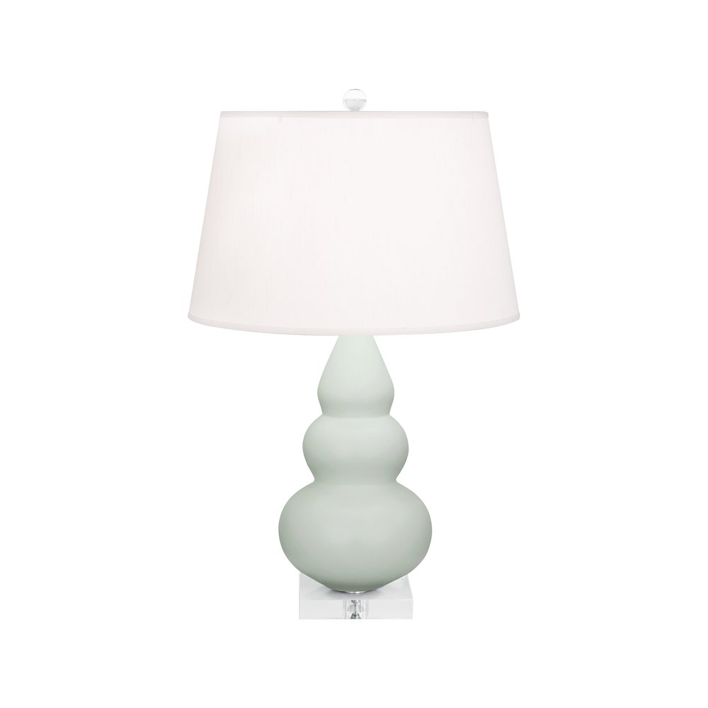 Matte Celadon Small Triple Gourd Accent Lamp