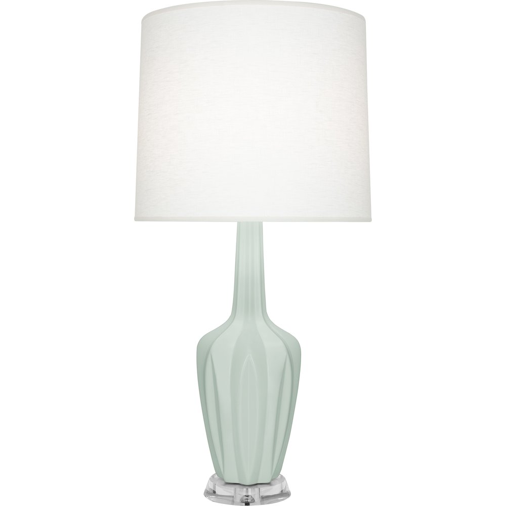 Matte Celadon Emma Table Lamp in Matte Celadon Glazed Ceramic Color