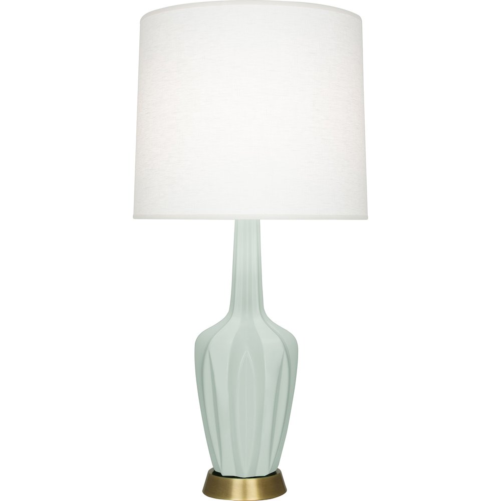 Matte Celadon Emma Table Lamp in Matte Celadon Glazed Ceramic Color