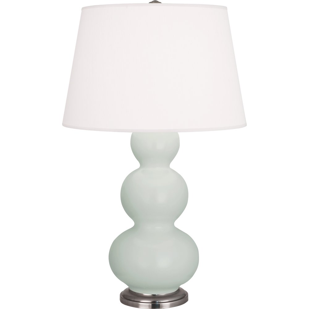 Matte Celadon Triple Gourd Table Lamp in Matte Celadon Glazed Ceramic Color