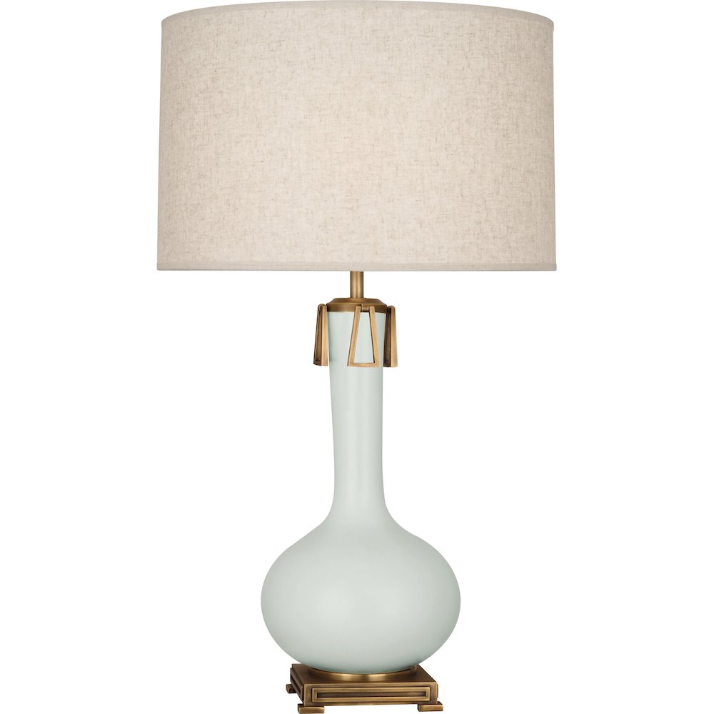 Matte Celadon Athena Table Lamp in Matte Celadon Glazed Ceramic Color