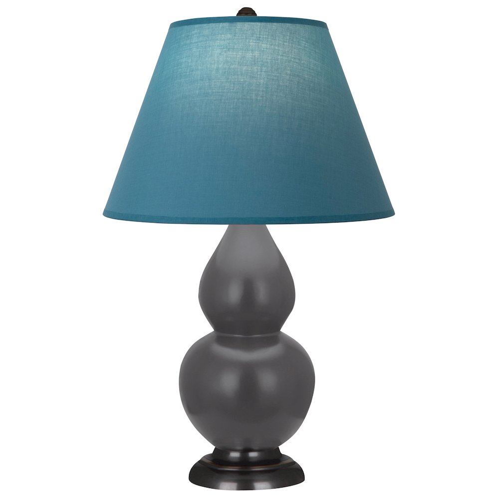 Matte Ash Small Double Gourd Accent Lamp in Matte Ash Glazed Ceramic Color