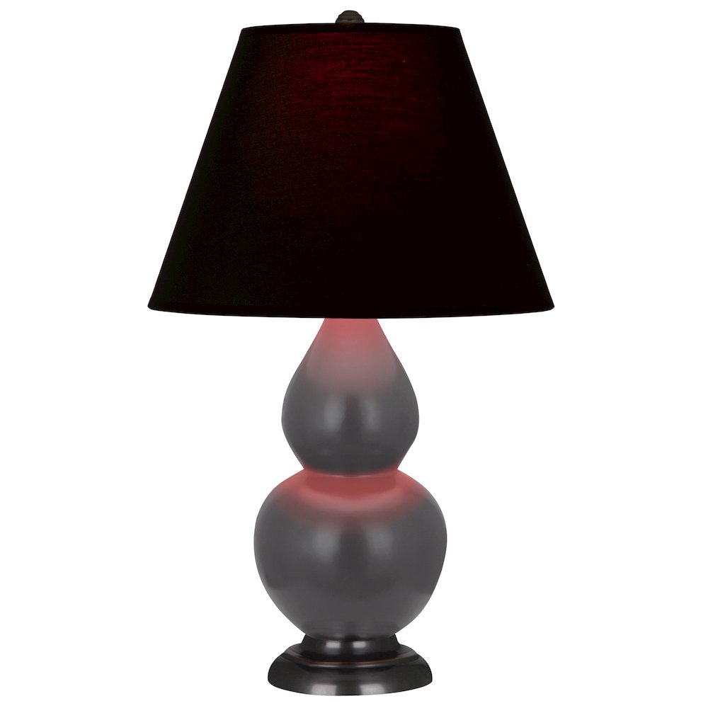 Matte Ash Small Double Gourd Accent Lamp in Matte Ash Glazed Ceramic Color