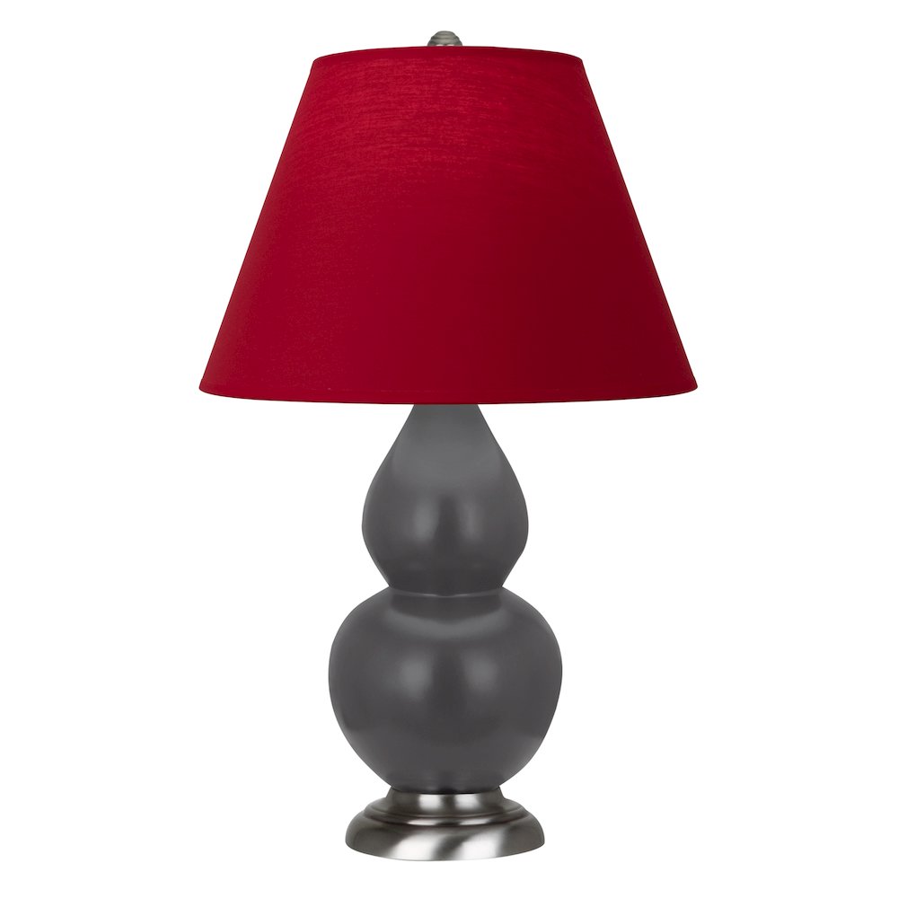 Matte Ash Small Double Gourd Accent Lamp in Matte Ash Glazed Ceramic Color