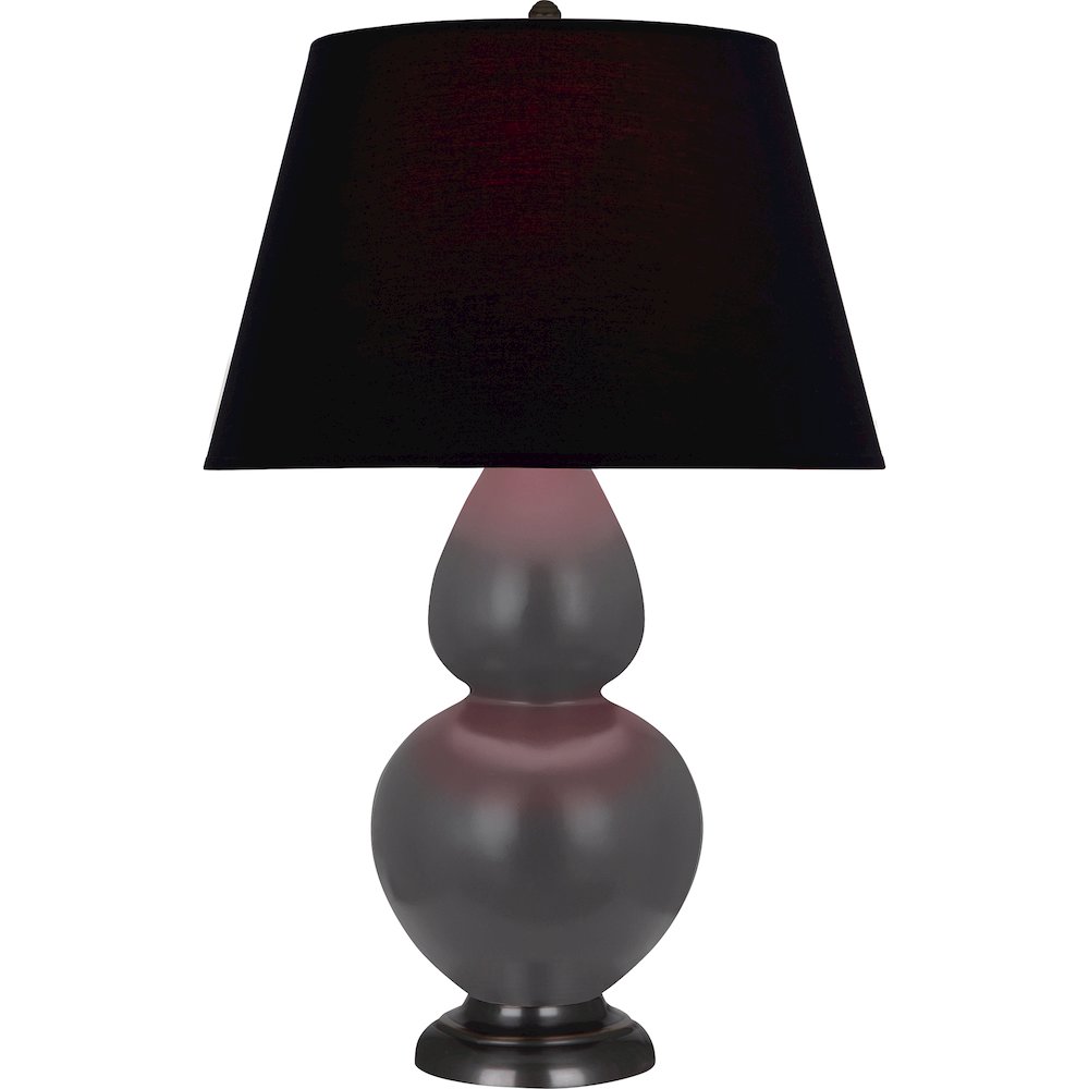 Matte Ash Double Gourd Table Lamp in Matte Ash Glazed Ceramic Color