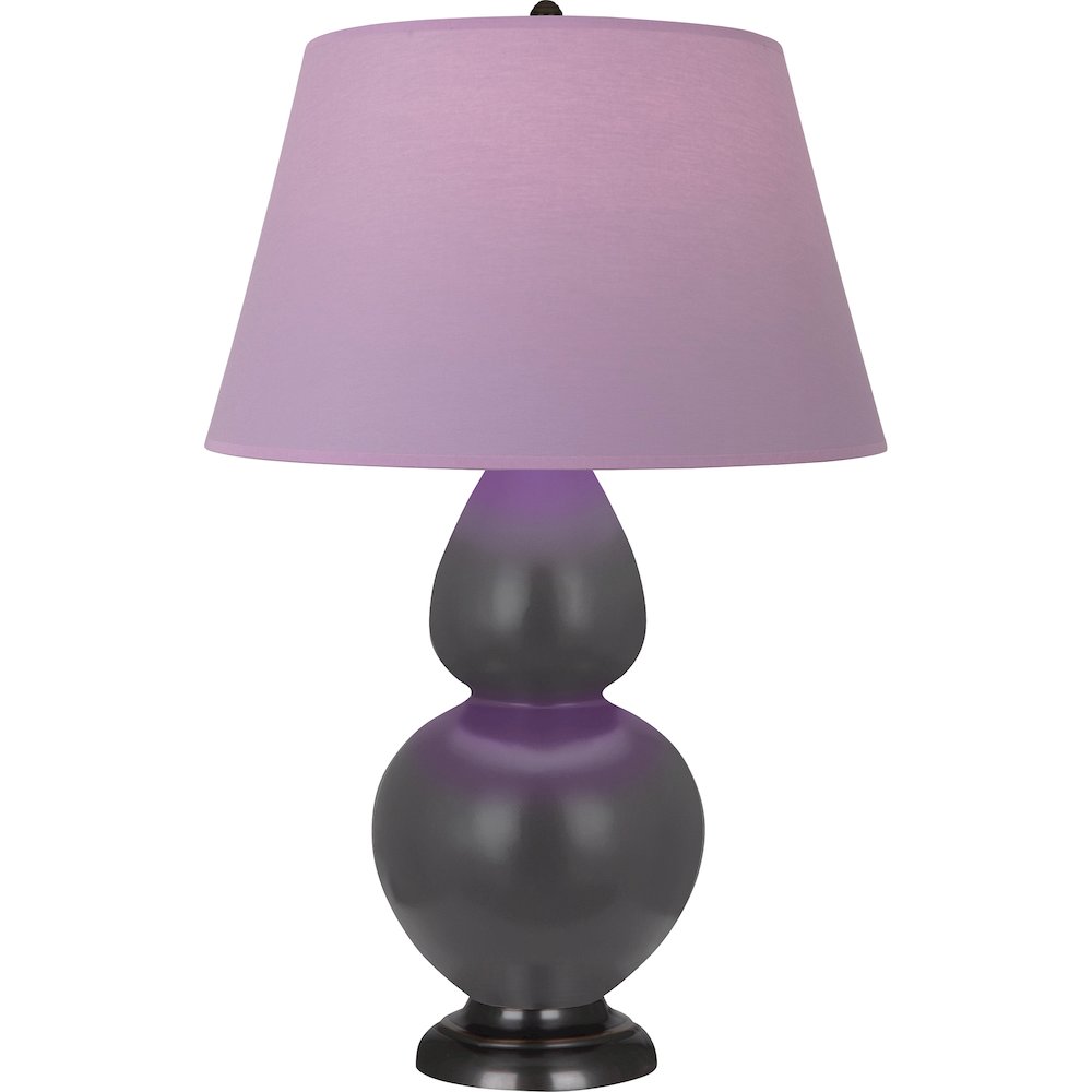 Matte Ash Double Gourd Table Lamp in Matte Ash Glazed Ceramic Color