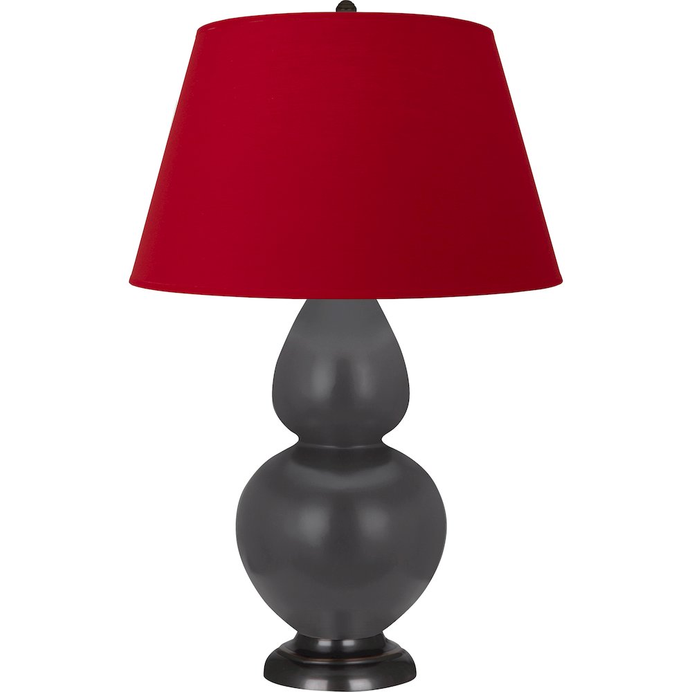 Matte Ash Double Gourd Table Lamp in Matte Ash Glazed Ceramic Color