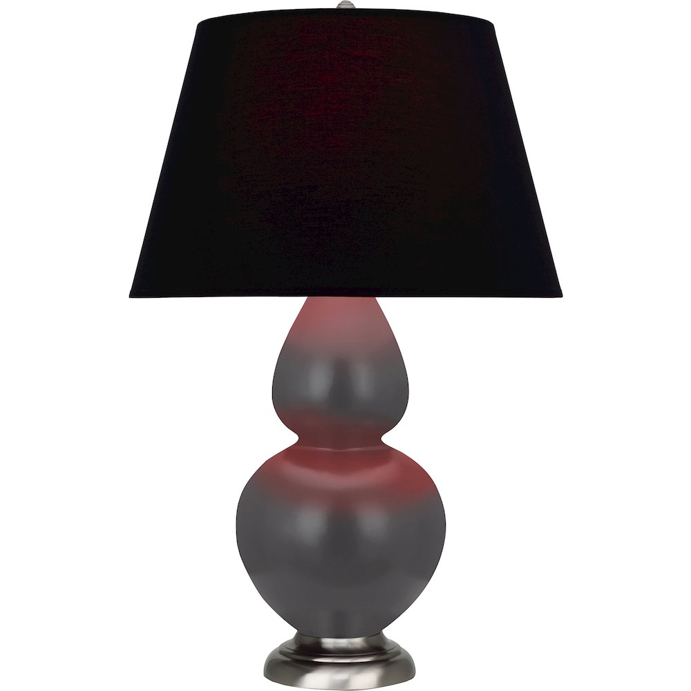Matte Ash Double Gourd Table Lamp in Matte Ash Glazed Ceramic Color