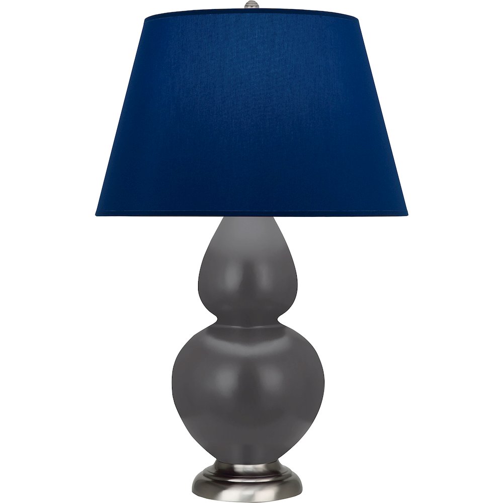 Matte Ash Double Gourd Table Lamp in Matte Ash Glazed Ceramic Color