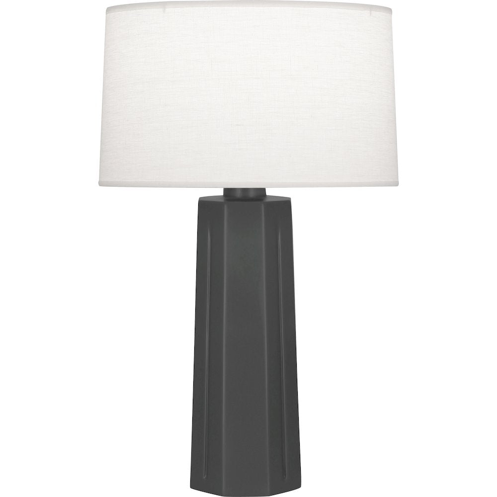 Matte Ash Mason Table Lamp in Matte Ash Glazed Ceramic Color