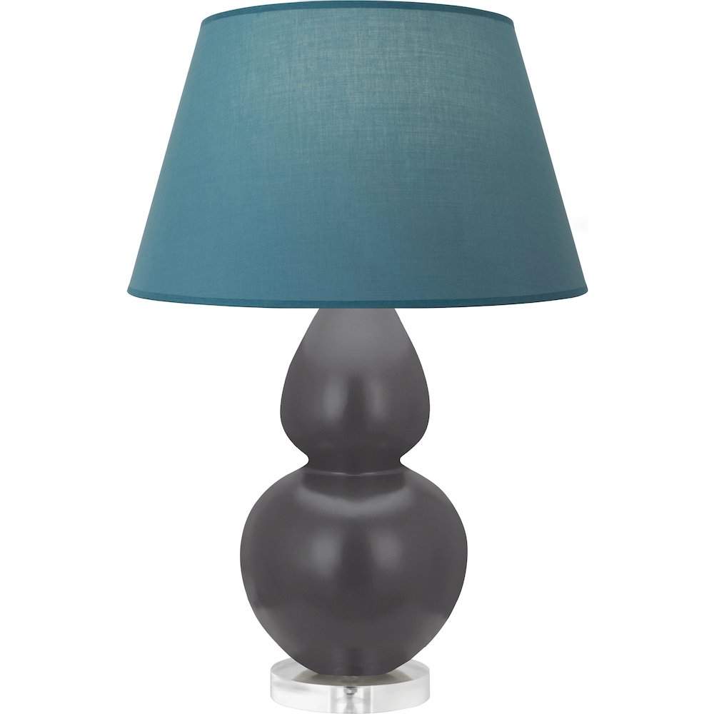Matte Ash Double Gourd Table Lamp in Matte Ash Glazed Ceramic Color