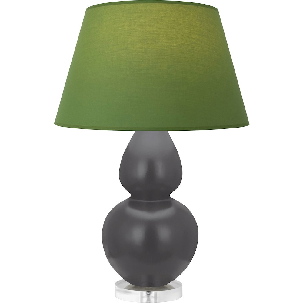 Matte Ash Double Gourd Table Lamp in Matte Ash Glazed Ceramic Color