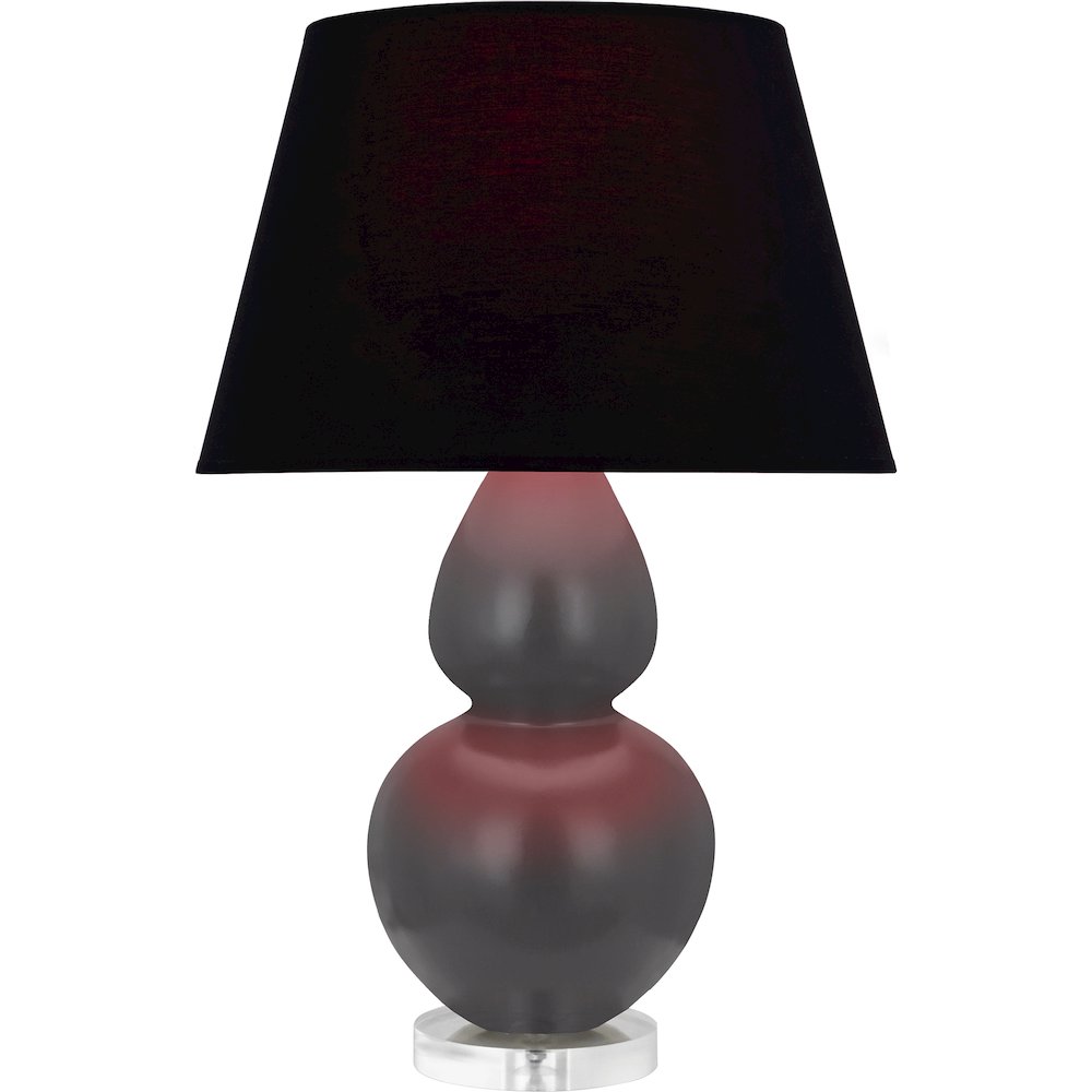 Matte Ash Double Gourd Table Lamp in Matte Ash Glazed Ceramic Color