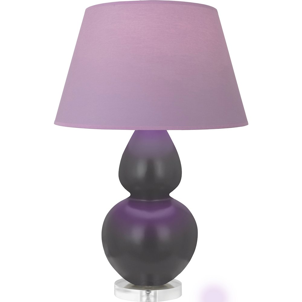 Matte Ash Double Gourd Table Lamp in Matte Ash Glazed Ceramic Color