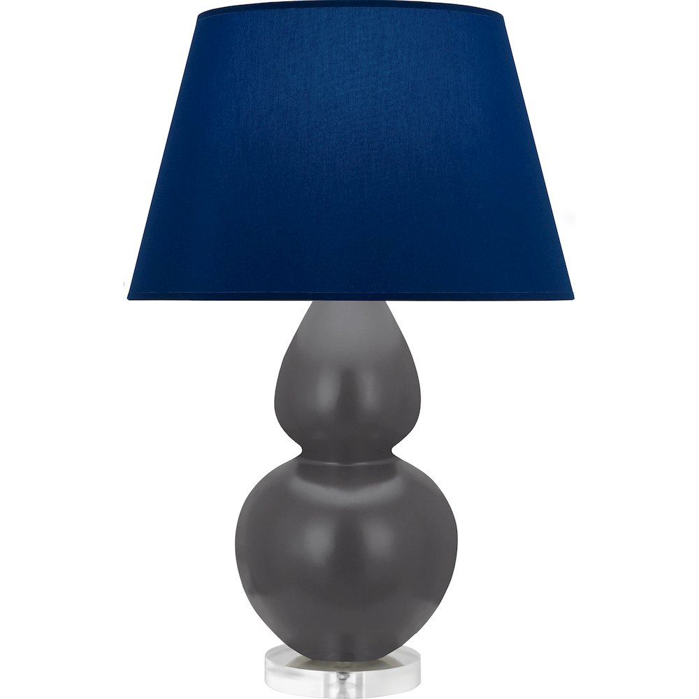 Matte Ash Double Gourd Table Lamp in Matte Ash Glazed Ceramic Color