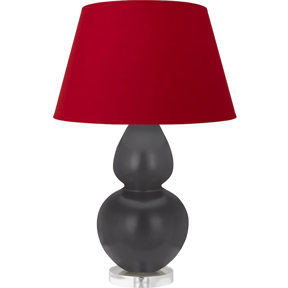 Matte Ash Double Gourd Table Lamp in Matte Ash Glazed Ceramic Color