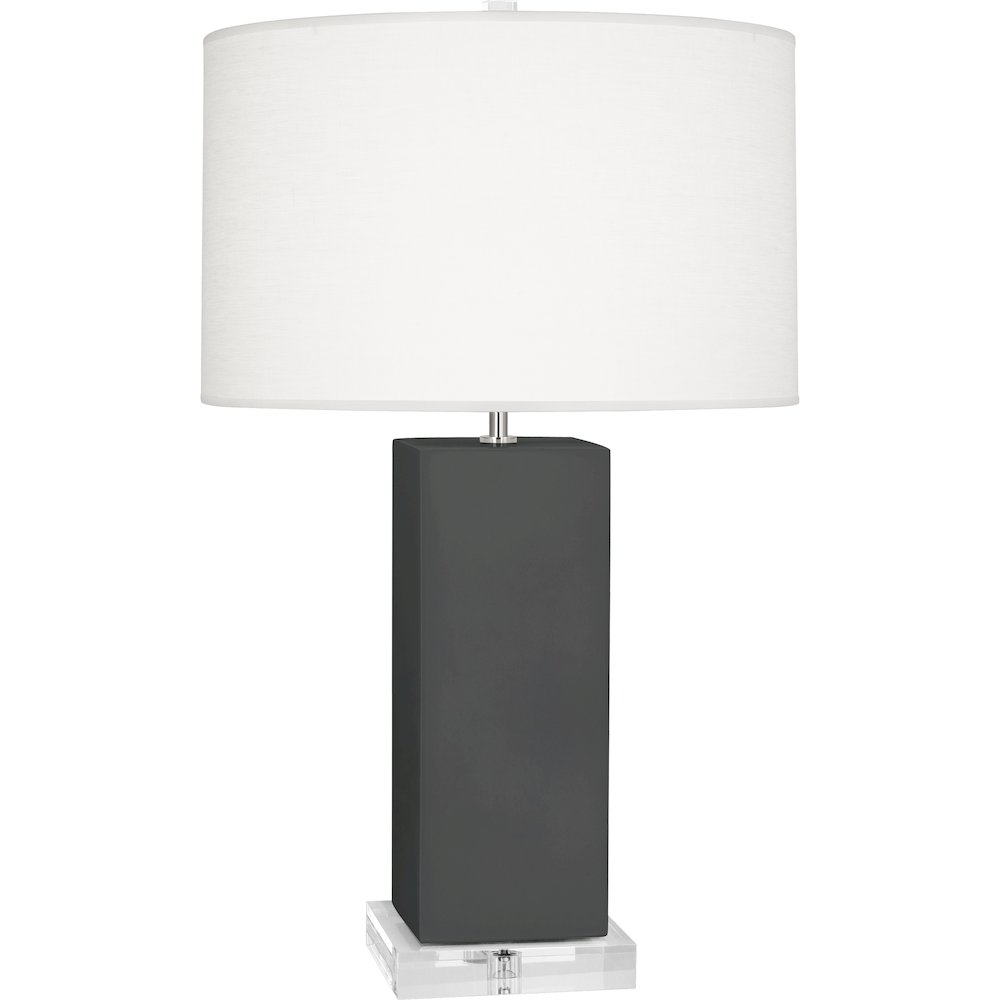 Matte Ash Harvey Table Lamp in Matte Ash Glazed Ceramic Color