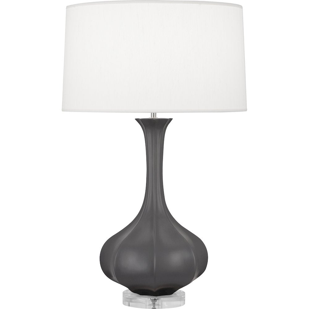 Matte Ash Pike Table Lamp in Matte Ash Glazed Ceramic Color
