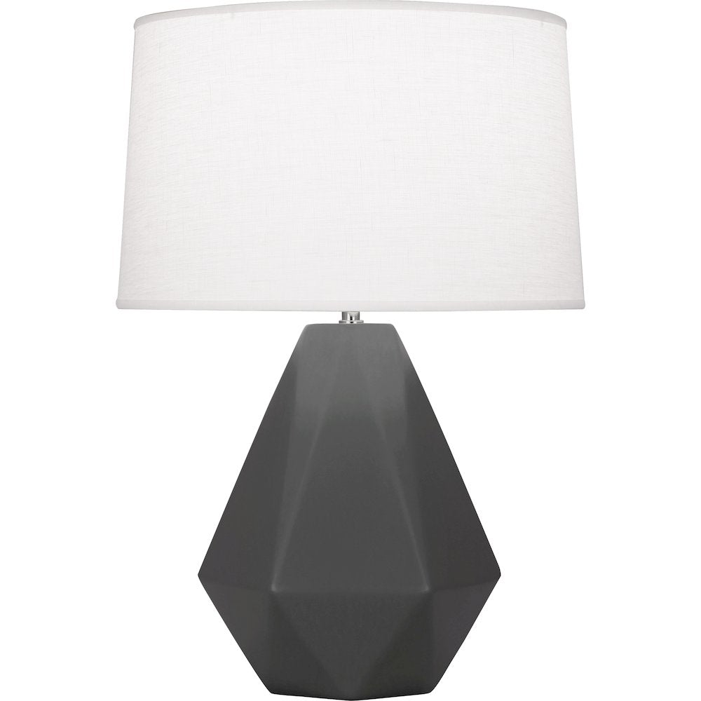 Matte Ash Delta Table Lamp in Matte Ash Glazed Ceramic Color