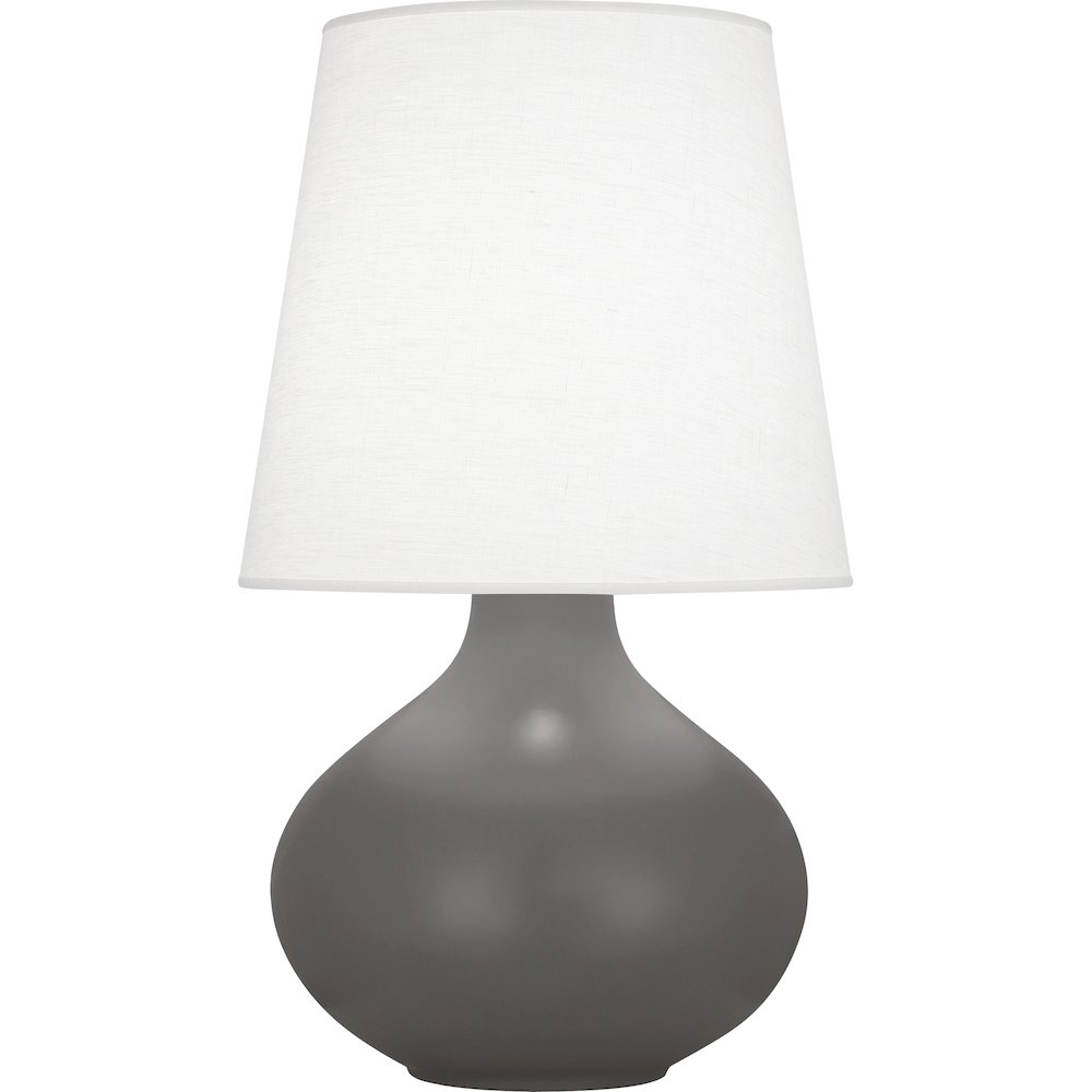Matte Ash June Table Lamp in Matte Ash Glazed Ceramic Color