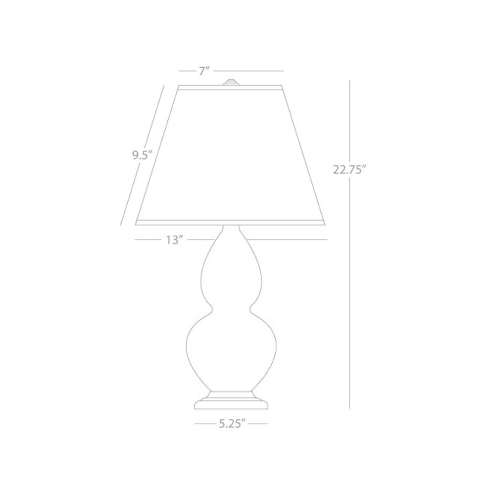 Matte Daisy Small Double Gourd Accent Lamp in Matte Daisy Glazed Ceramic Color