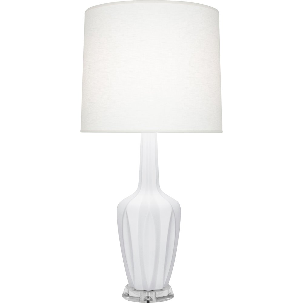 Matte Daisy Emma Table Lamp in Matte Daisy Glazed Ceramic Color