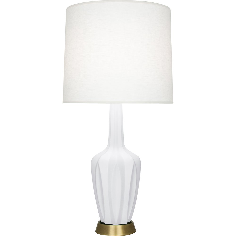 Matte Daisy Emma Table Lamp in Matte Daisy Glazed Ceramic Color