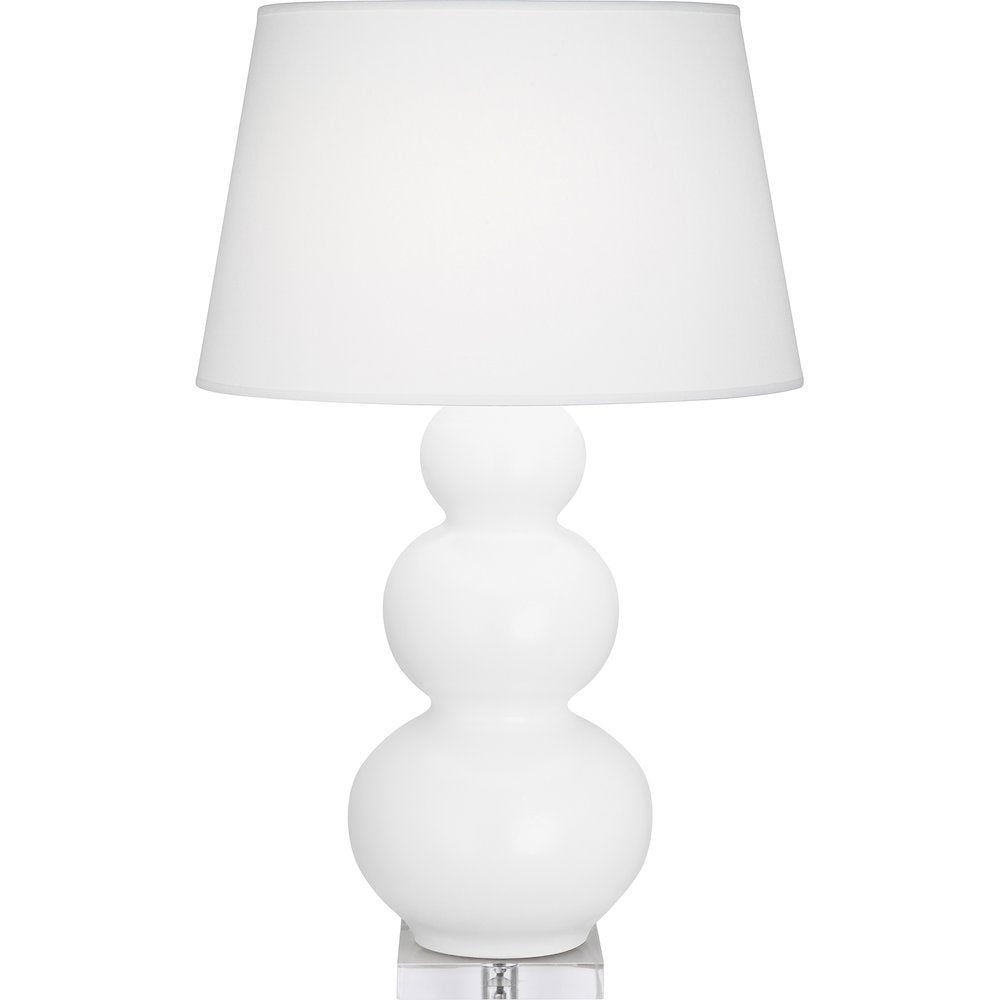 Matte Daisy Triple Gourd Table Lamp in Matte Daisy Glazed Ceramic Color