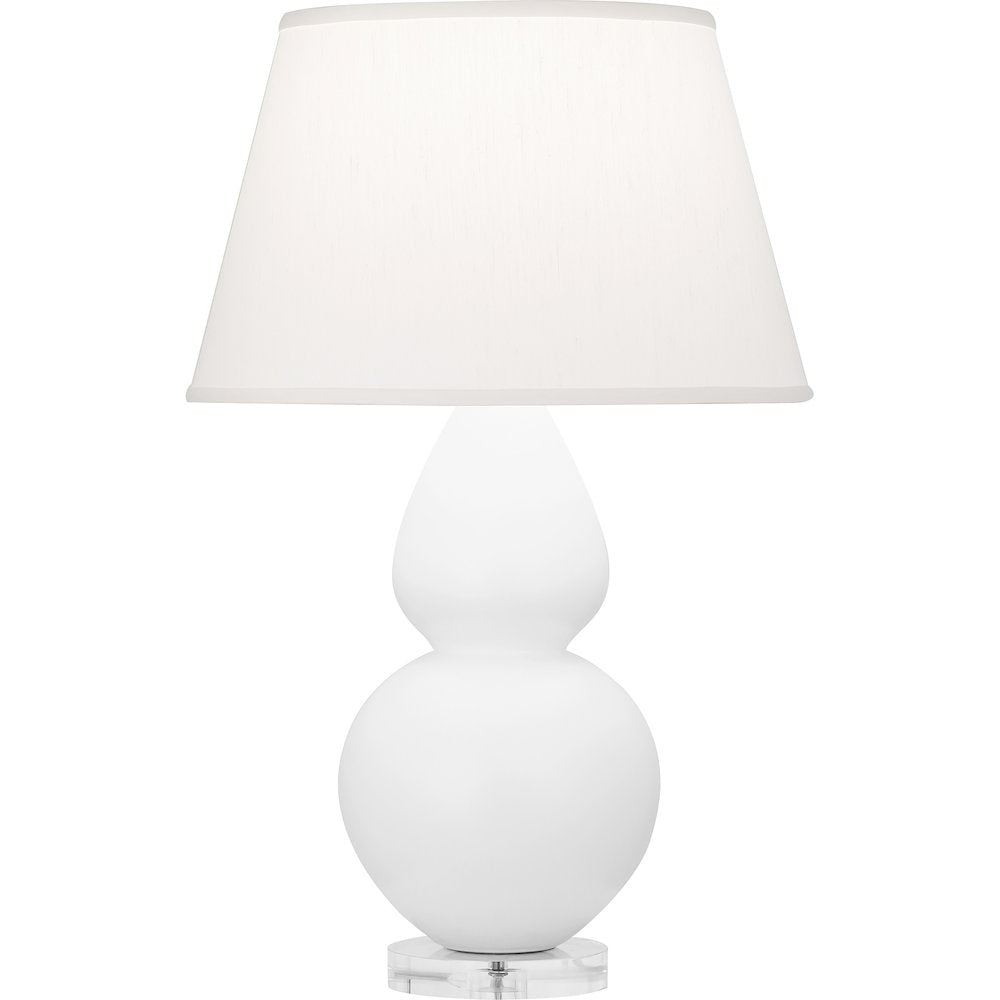Matte Daisy Double Gourd Table Lamp in Matte Daisy Glazed Ceramic Color