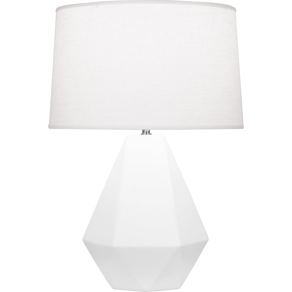 Matte Daisy Delta Table Lamp in Matte Daisy Glazed Ceramic Color