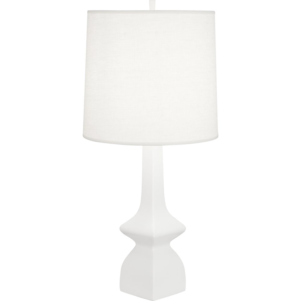 Matte Lily Jasmine Table Lamp in Matte Lily Glazed Ceramic Color
