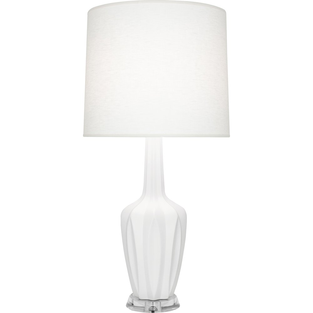 Matte Lily Emma Table Lamp in Matte Lily Glazed Ceramic Color