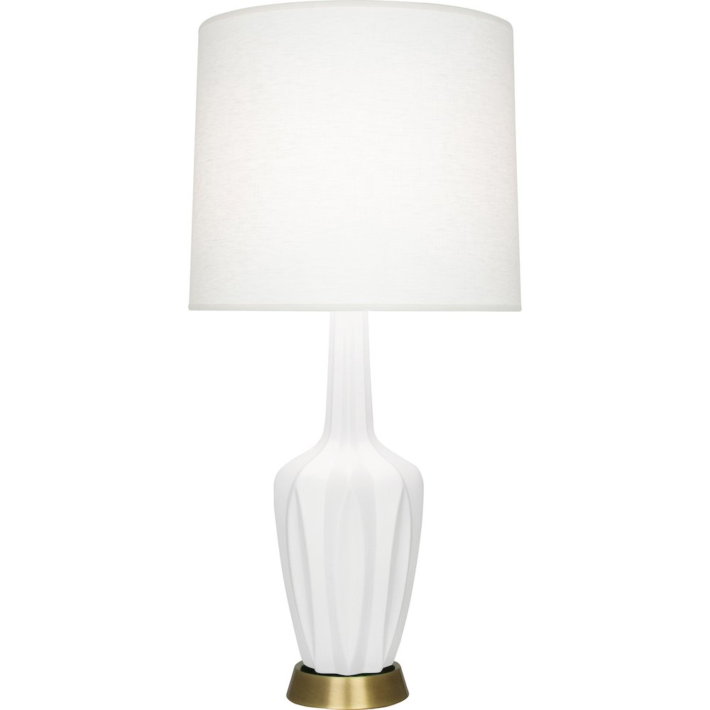 Matte Lily Emma Table Lamp in Matte Lily Glazed Ceramic Color