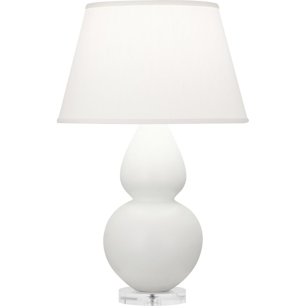 Matte Lily Double Gourd Table Lamp in Matte Lily Glazed Ceramic Color