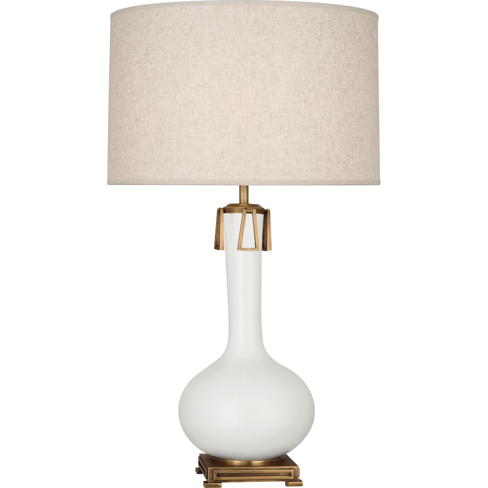 Matte Lily Athena Table Lamp in Matte Lily Glazed Ceramic Color